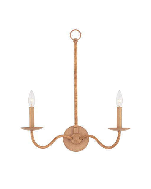 5000-0266 - 2-Light Wall Sconce in Saddle Tan & Natural by Currey and Company