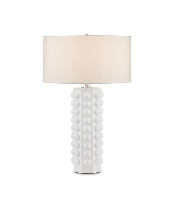 6000-0870 - Cassandra 1-Light Table Lamp in Matte White by Currey and Company