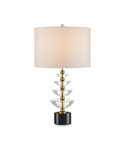 6000-0872 - Waterfall 1-Light Table Lamp in Clear & Natural & Brass by Currey and Company