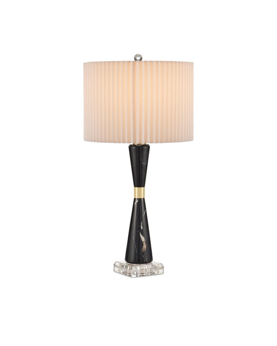 6000-0903 - Edelmar 1-Light Table Lamp in Natural & Natural Brass & Clear by Currey and Company