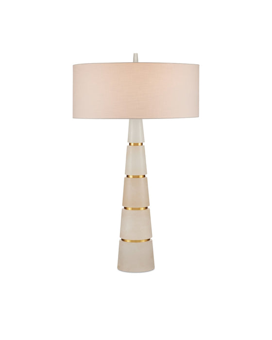 6000-0904 - Eleanora 2-Light Table Lamp in Natural & Natural Brass by Currey and Company