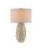 6000-0922 - Sugar Cube 1-Light Table Lamp in Ivory & Brown by Currey and Company