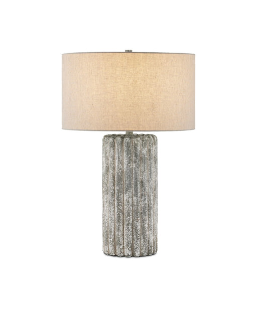 6000-0924 - 1-Light Table Lamp in Dark Gray & Off-White by Currey and Company