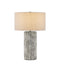 6000-0924 - 1-Light Table Lamp in Dark Gray & Off-White by Currey and Company