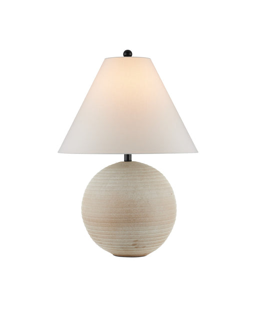 6000-0930 - 1-Light Table Lamp in Beige & Matte Black by Currey and Company