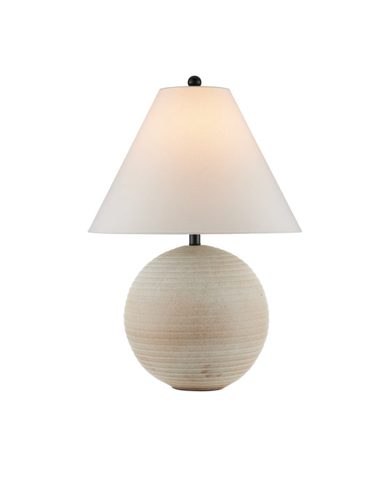 6000-0930 - 1-Light Table Lamp in Beige & Matte Black by Currey and Company