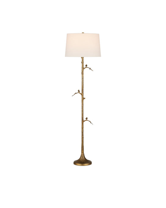 8000-0150 - Piaf 1-Light Floor Lamp in Antique Brass by Currey and Company