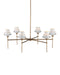 9000-1092 - Etiquette 6-Light Chandelier in Antique Brass & White by Currey and Company