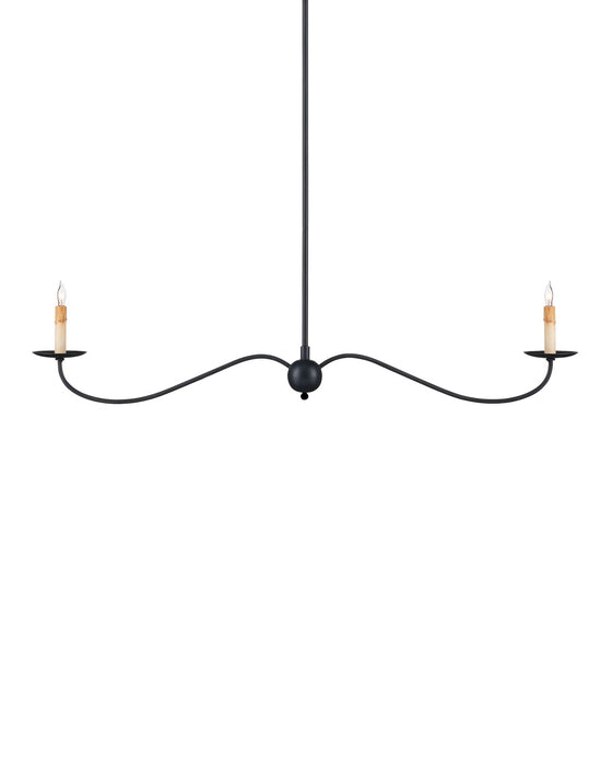 9000-1126 - Saxon 2-Light Chandelier in Zanzibar Black by Currey and Company