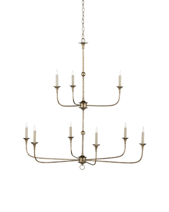 Nottaway Nine Light Chandelier in Pyrite Bronze