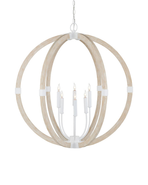 9000-1131 - Bastian 6-Light Chandelier in Sandstone & Sugar White by Currey and Company