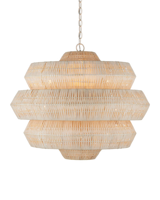 9000-1134 - Antibes 9-Light Chandelier in Bleached & Snow White by Currey and Company