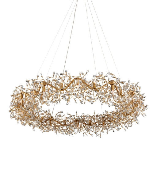 Crystal Bud 24 Light Chandelier in Clear/Brass