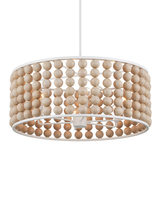 9000-1139 - Holcroft 6-Light Chandelier in Sandstone & Sugar White by Currey and Company