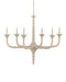 Aleister Six Light Chandelier in Sandstone