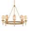 Vichy Eight Light Chandelier in Natural/Contemporary Gold Leaf/Contemporary Gold