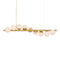 Barcarolle Nine Light Chandelier in Brushed Brass/White