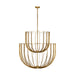 Sanchi LED Chandelier in Polished Antique Brass