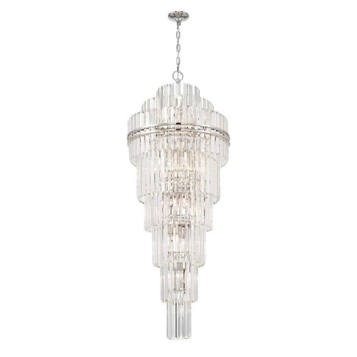 HAY-1419-PN - Hayes 31 Light Chandelier in Polished Nickel by Crystorama