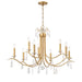 Rollins Nine Light Chandelier in Antique Gold