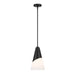 Tori One Light Pendant in Matte Black