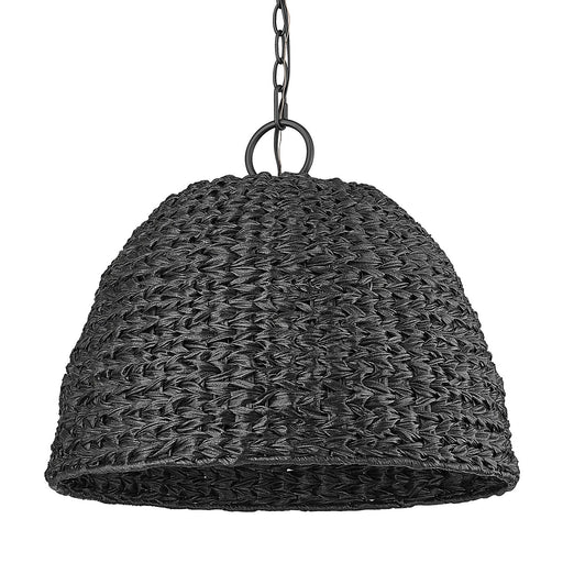 1081-O3P NB-SBW - Rue 3 Light Pendant - Outdoor in Natural Black by Golden Lighting