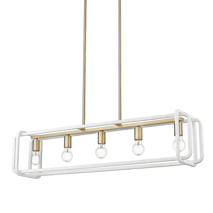 6085-LP BCB-WR - Camden Linear Pendant in Brushed Champagne Bronze by Golden Lighting