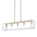 6085-LP BCB-WR - Camden Linear Pendant in Brushed Champagne Bronze by Golden Lighting