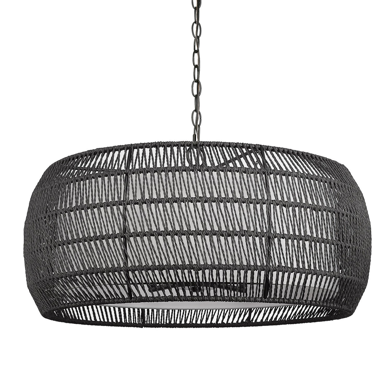 6805-6 BLK-MBR - Everly 6 Light Chandelier in Matte Black by Golden Lighting