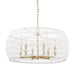 6808-6 MBG-WR - Ellie 6 Light Chandelier in Modern Brushed Gold by Golden Lighting