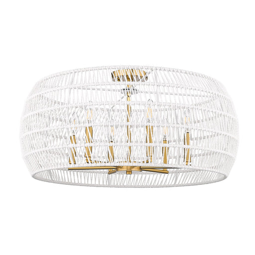 6808-6SF MBG-WR - Ellie 4 Light Semi-Flush in Modern Brushed Gold by Golden Lighting