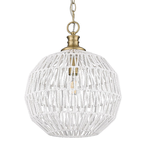 6933-M BCB-WR - Florence Medium Pendant in Brushed Champagne Bronze by Golden Lighting