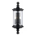 PathLume Two Light Outdoor Wall Lantern in Black