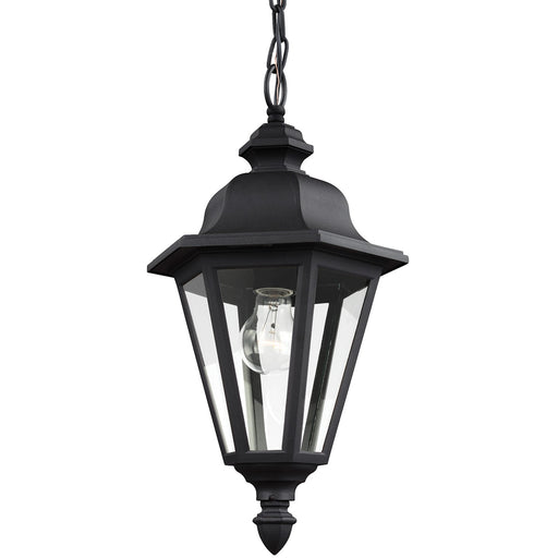 Brentwood One Light Outdoor Pendant in Black