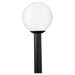 Outdoor Globe One Light Outdoor Post Lantern in White Plastic