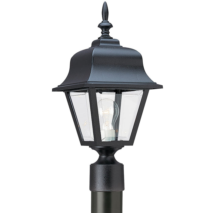 Polycarbonate Outdoor One Light Outdoor Post Lantern in Black