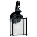 Jamestowne One Light Outdoor Wall Lantern in Black