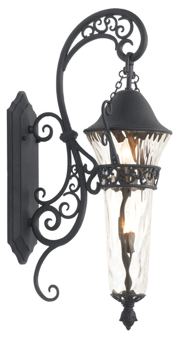 9412MB- Transitional Anastasia Outdoor 2-Light Medium Wall Bracket in Textured Matte Black by Kalco