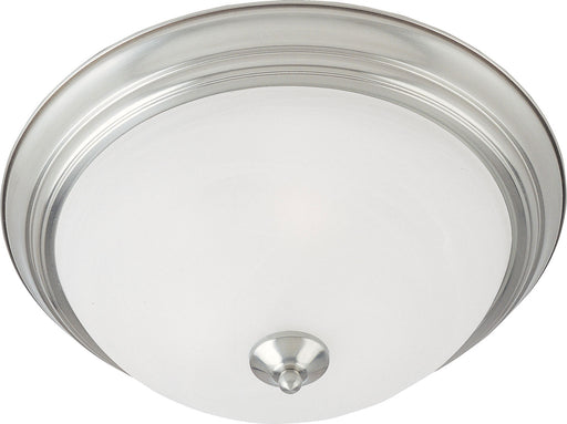 5841MRSN - Essentials 2-Light Flush Mount in Satin Nickel with Marble Glass by Maxim Lighting