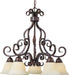 12206FIOI - Manor 5-Light Chandelier in Oil Rubbed Bronze by Maxim Lighting