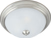 5842MRSN - Essentials 3-Light Flush Mount in Satin Nickel with Marble Glass by Maxim Lighting