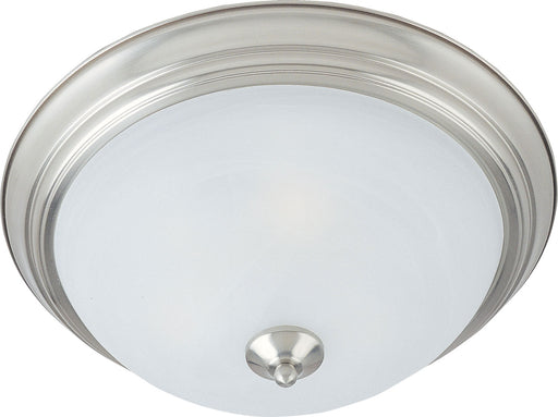 5842MRSN - Essentials 3-Light Flush Mount in Satin Nickel with Marble Glass by Maxim Lighting