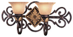 N2232-355- Zaragoza 2-Light Bath Sconce in Golden Bronze with Salon Scavo Glass by Metropolitan