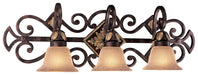 N2233-355- Zaragoza 3-Light Bath Sconce in Golden Bronze with Salon Scavo Glass by Metropolitan