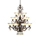 AC1831- Florence Chandelier in Multi Tone Bronze by Artcraft