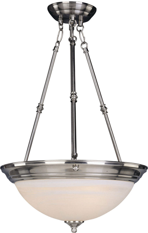 5846MRSN - Essentials 3-Light Invert Bowl Pendant in Satin Nickel by Maxim Lighting