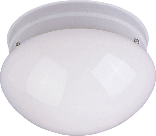 5880WTWT - Essentials 1-Light Flush Mount in White with White Glass by Maxim Lighting