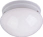 5880WTWT - Essentials 1-Light Flush Mount in White with White Glass by Maxim Lighting