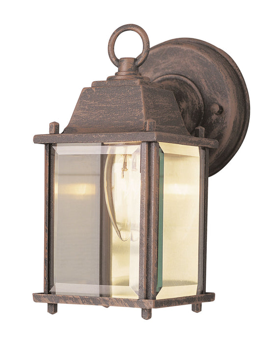 40455 RT- Patrician 1-Light Wall Lantern in Rust with Clear Beveled Glass by Trans Globe Lighting