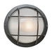 41505 BK- Aria 1-Light Bulkhead in Black with Ribbed Frosted Glass by Trans Globe Lighting